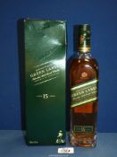 A 70 cl bottle of Johnnie Walker Green label blended malt Scotch Whisky, boxed.
