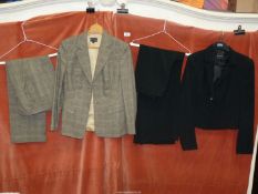 Two Claudia Strater ladies trouser suits, one in tweed fabric (trousers size 38,
