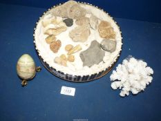 A quantity of Fossils, coral and polished stones,