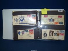 A ring binder of over 350 stamps from the 1930's onwards including New Zealand commemorative and