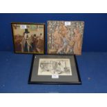 Three Prints including Welsh ladies worshipping in Welsh costume by Sydney Curnow Vosper,
