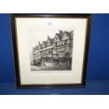 'Old Houses, Holborn, London', a fine etching by Laurence Davies (1879 - 1920),