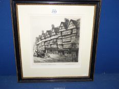 'Old Houses, Holborn, London', a fine etching by Laurence Davies (1879 - 1920),
