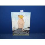 A 1950's oil painting of a Mermaid signed Smith.