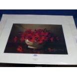 Vernon Ward: signed print 'Flanders Poppies'.