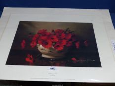 Vernon Ward: signed print 'Flanders Poppies'.