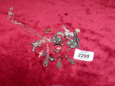 A small quantity of 925 jewellery including necklace and earring set, rings, earrings,