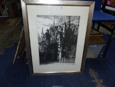John Howard: signed etching 'St. Mary's, Oxford'.