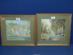 A pair of Pastoral/woodland Prints.