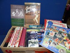 A quantity of football annuals, books on cricket, Pele and Albion Memories etc.