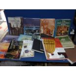 A quantity of books on interior design, lighting, The Gothic Taste etc.