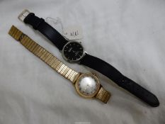 A Timex waterproof crown-wound gentleman's wristwatch having a silver coloured face with Arabic