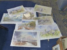 Joanne Thomas: nine watercolours of mainly Anglesey scenes.