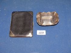 A small silver dish with scallop edge and pierced work, Birmingham 1918, 42gm,