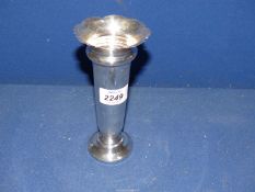 A silver Vase with shaped rim, Birmingham, 6 1/2" tall.
