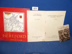 Local interest books to include The Official Guide to The City of Hereford,