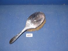 A silver backed Hairbrush, a/f, hallmark rubbed.
