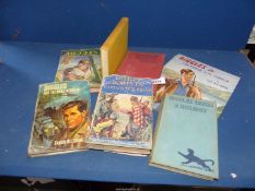 A small quantity of Biggles books to include Biggles Sweeps The Dessert,