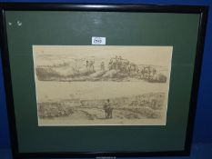 Framed and mounted Prints taken from agricultural activities, published 1846, 23 1/4'' x 19 1/4''.