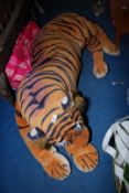 A life-size Tiger soft toy.