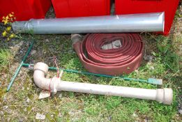 Fireman's hose (lay flat), valve T-bar, etc.