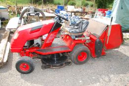 A Countax ride-on Mower K14 with belt driven rear grass collector box.