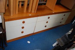 A sideboard and a matching chest of drawers.