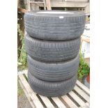 Four Land Rover Discovery 3 alloy wheels with Dueler H/Sport tyres,