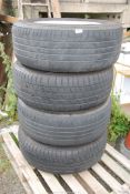 Four Land Rover Discovery 3 alloy wheels with Dueler H/Sport tyres,
