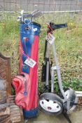 Golf bag and contents with a Life trolley.