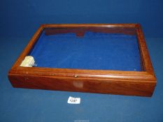 A Mahogany framed table top jewellery or trinket Display Case,