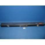 A cased B.C.E. Table Sports, Lewis & Wilson Master snooker cue.