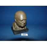 A composite bust of Winston Churchill.