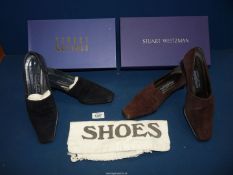 Two pairs of ladies Russell & Bromley 'Stuart Weitzman' ladies shoes,