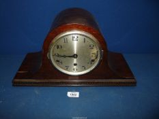 A Napoleon mantle clock, 17'' wide x 9'' high.