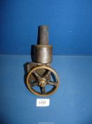 A hand built model of a hot air engine (it is believed that this should go if provided with a