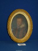 An early miniature portrait of Philip II of Spain, watercolour and gouache on paper,