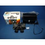 A pair of Swift 8 x 30 Belmont de-luxe Porro Prism binoculars, boxed, as new.