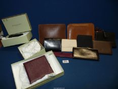 A small quantity of leather goods including boxed Penhaligon's wallets,