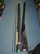 A Match Daiwa MES 13P 13' length fishing rod with Daiwa case and tube.