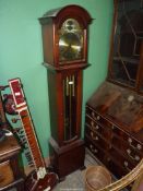 A desirable contemporary Mahogany cased long-case clock having a three train weight-driven movement