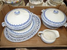A quantity of Tams dinnerware including three meat plates, five dinner plates, six side plates,