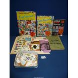 Miscellaneous stamp albums with a few stamps together with a quantity of loose stamps,