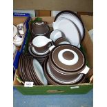 A Hornsea 'Contrast' part dinner service including dinner and side plates, soup and dessert dishes,