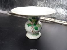 A most unusual Oriental flared-top vase having a white ground and with Bramble/Thorn,