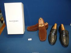Two pairs of gents shoes to include one pair of Russell & Bromley, brown suede,