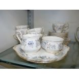 A Royal Albert Silver Maple six place setting Teaset.