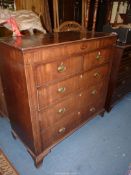 A good quality Mahogany Chest of three long and two short Drawers having oval backplate brass drop