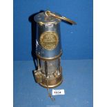 An original Eccles Miners safety lamp, approval no. B2/233.