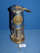 An original Eccles Miners safety lamp, approval no. B2/233.